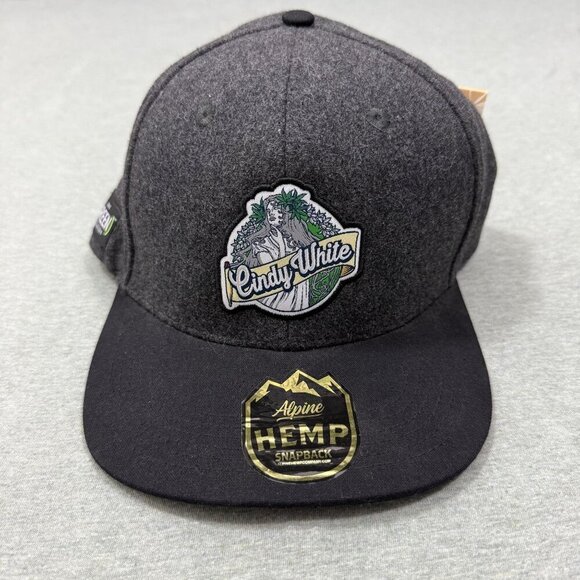 Alpine Hemp Headwear X The Green Solution Hat Rare Cindy White Snap Back NWT - Picture 1 of 9